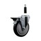 Service Caster 5'' Black Poly Swivel 7/8'' Expanding Stem Caster with Brake SCC-EX20S514-PPUB-BLK-PLB-78 - alternate 1